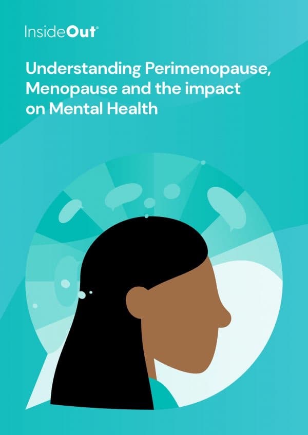 Cover of the InsideOut® guide, Understanding perimenopause, menopause and the impact on mental health
